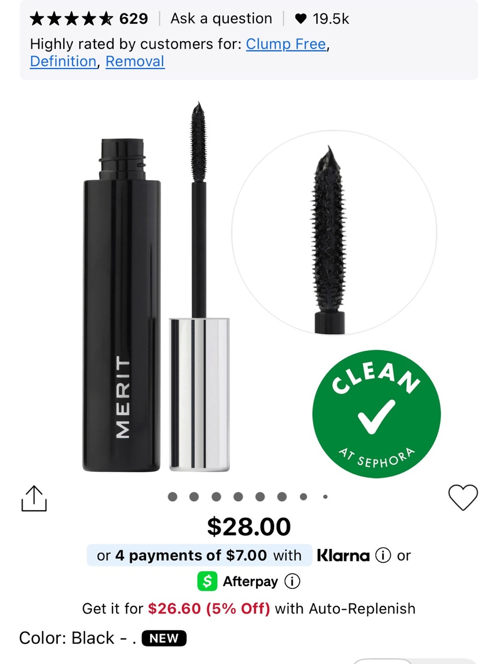 Merit Clean Mascara — Black